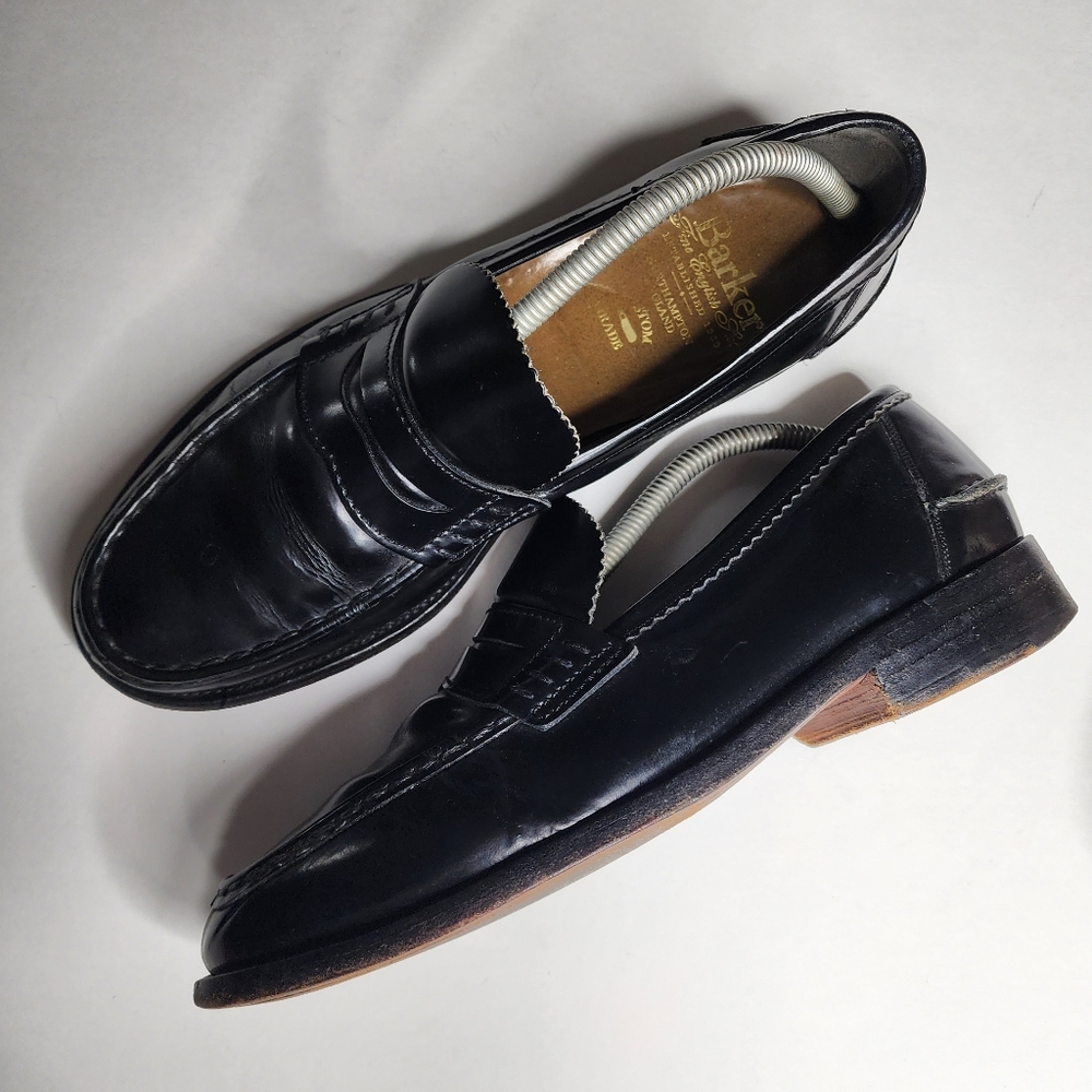 Barker Fine English Shoes Leather Loafer Black 9.5